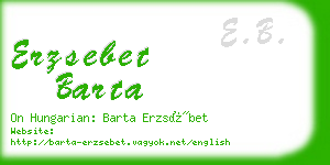 erzsebet barta business card